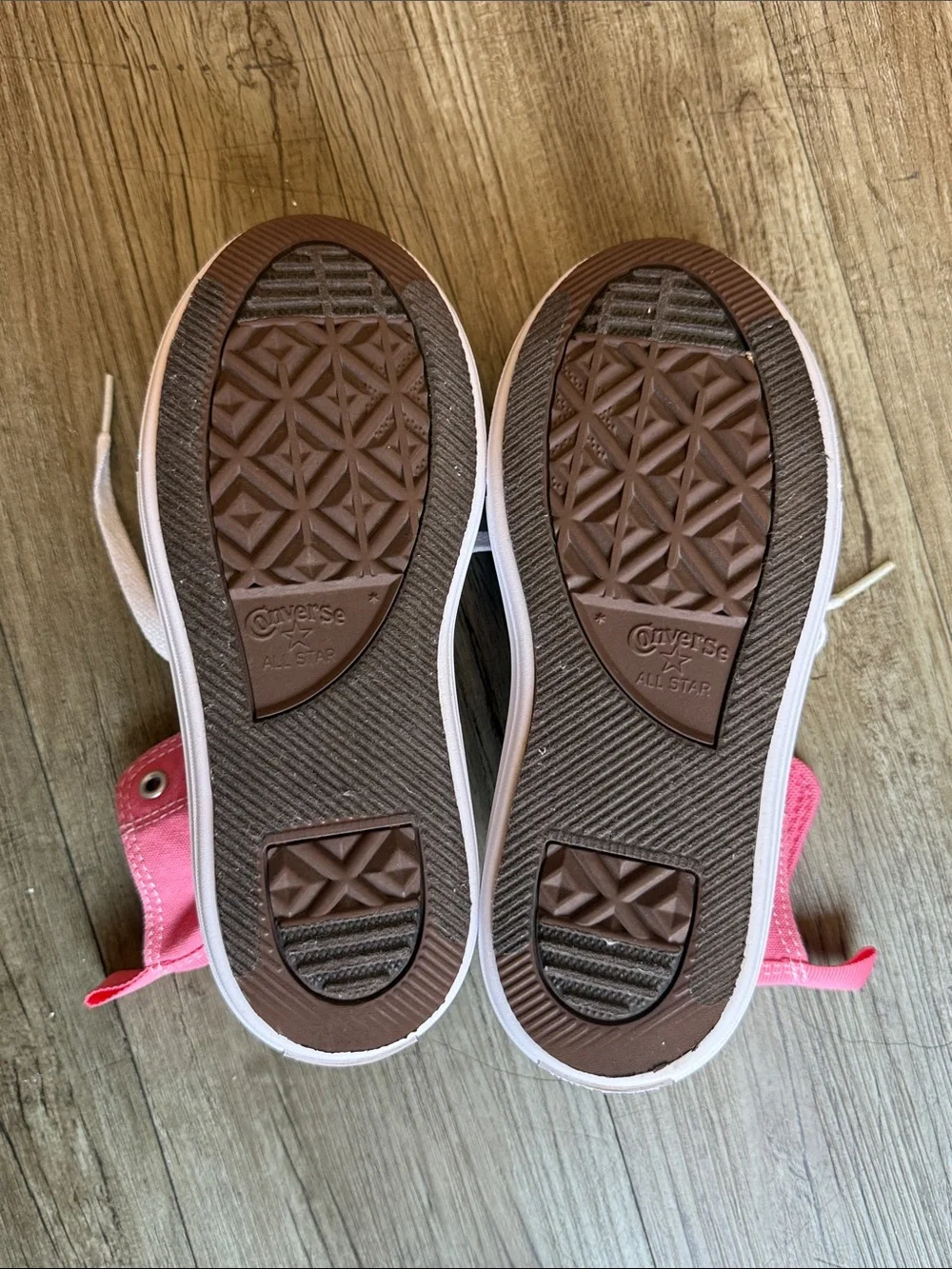Kids Pink High-Top Converse Canvas Sneakers
